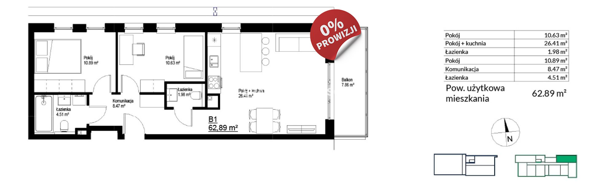 Mieszkanie 62,89 m², parter, oferta nr , BS2-MS-300142-16, Kraków, Bieżanów-Prokocim, Bieżanów, Bieżanów-idx