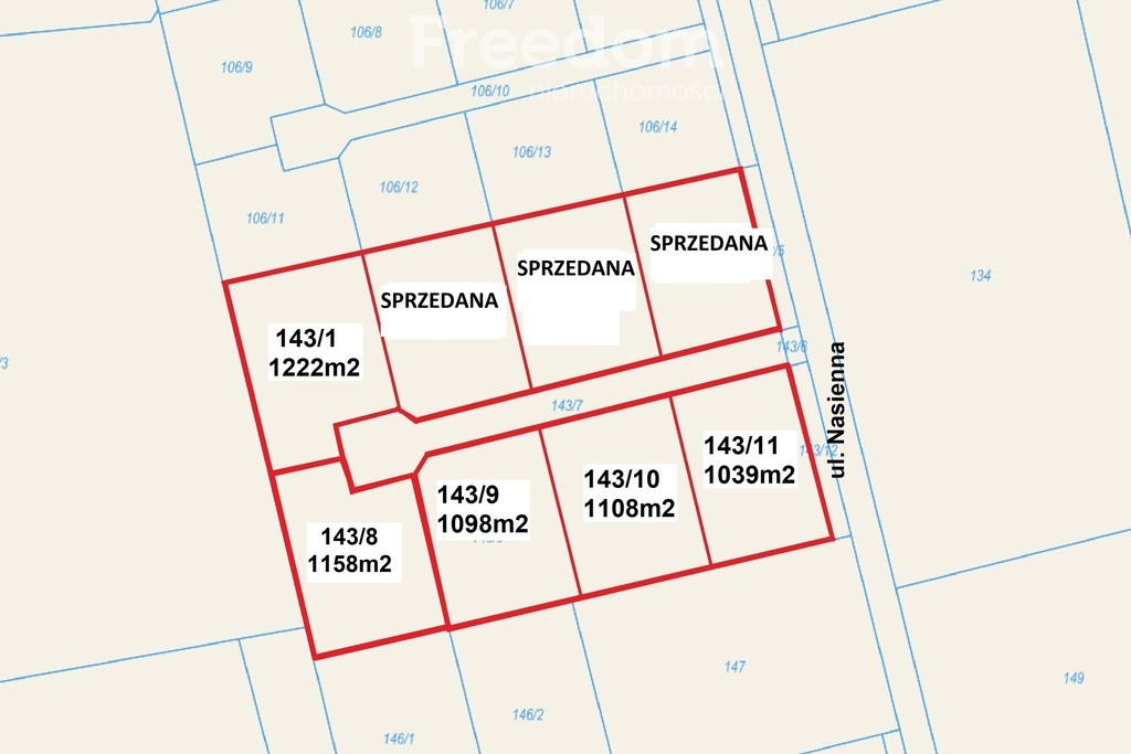 Działka 1 222,00 m², oferta nr , 5120/3685/OGS, Nowy Dwór Gdański, Nasienna-idx