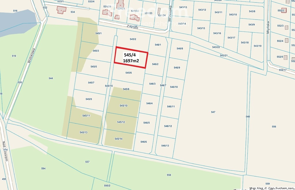 Działka 1 697,00 m², oferta nr , 7328/3685/OGS, Jantar, Południowa-idx