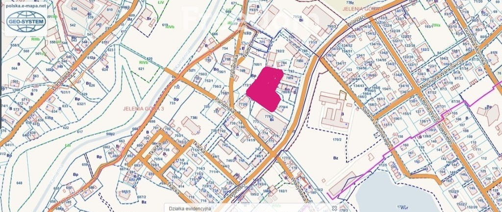 Działka 2 800,00 m², oferta nr , 7856/3685/OGS, Jelenia Góra, Wolności-idx