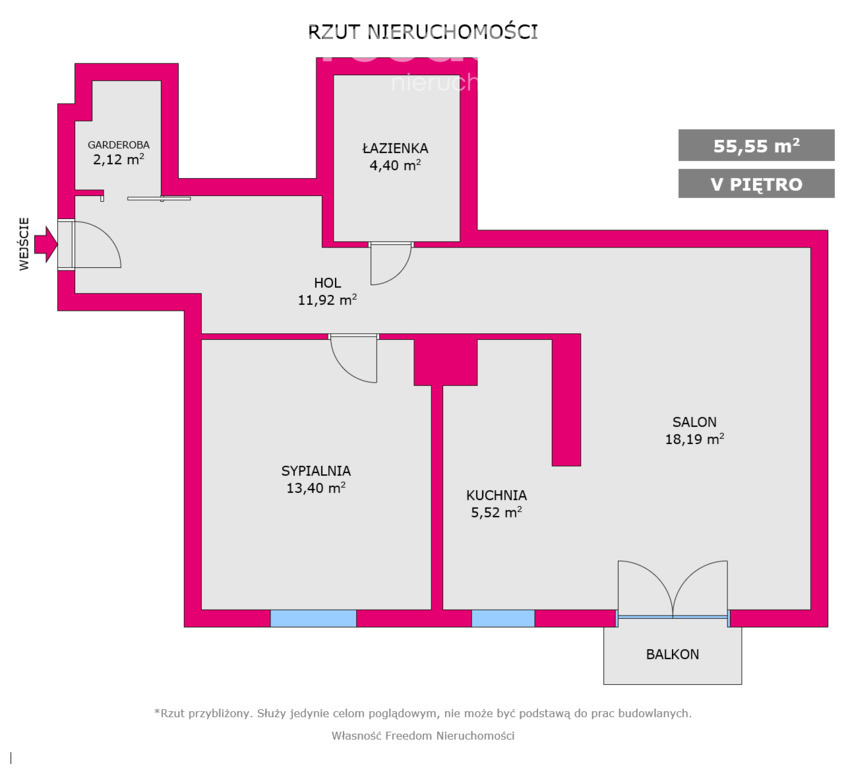 Mieszkanie 55,55 m², piętro 5, oferta nr , 32657/3685/OMS, Katowice, Dąb, Dąb, Johna Baildona-idx