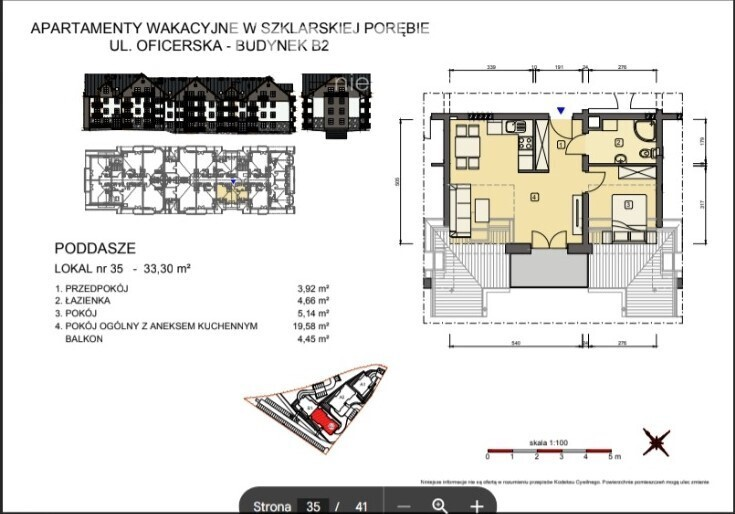 Mieszkanie 33,30 m², piętro 3, oferta nr , 33901/3685/OMS, Szklarska Poręba, Osiedle Podgórze-idx