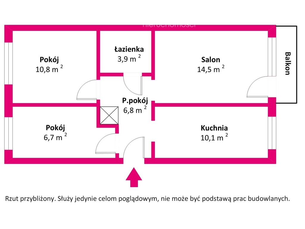 Mieszkanie 56,76 m², piętro 3, oferta nr , 31940/3685/OMS, Olsztyn, Zatorze, Jagiellońska-idx