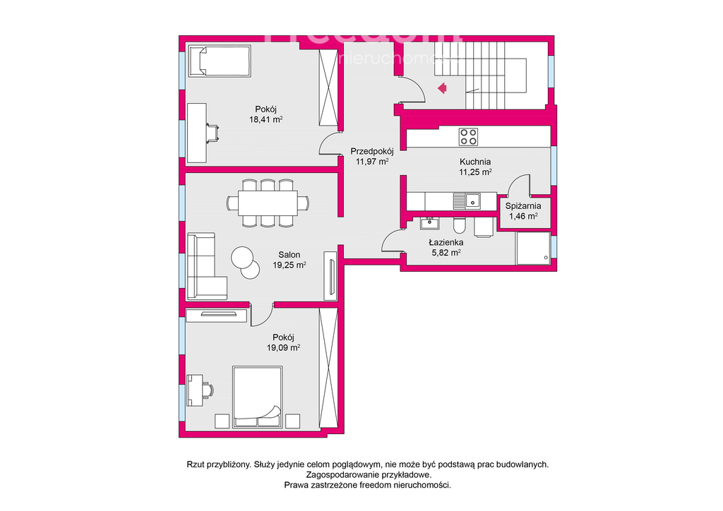 Mieszkanie 87,40 m², piętro 2, oferta nr , 28546/3685/OMS, Mrągowo-idx