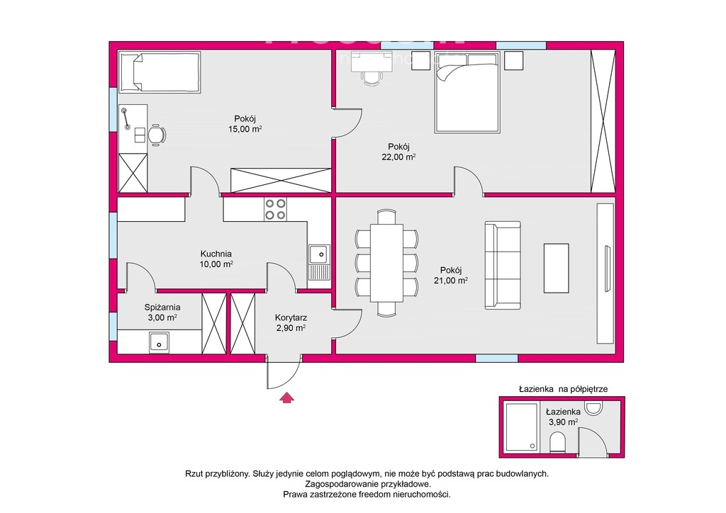 Mieszkanie 77,80 m², piętro 1, oferta nr , 32089/3685/OMS, Korsze, Wojska Polskiego-idx