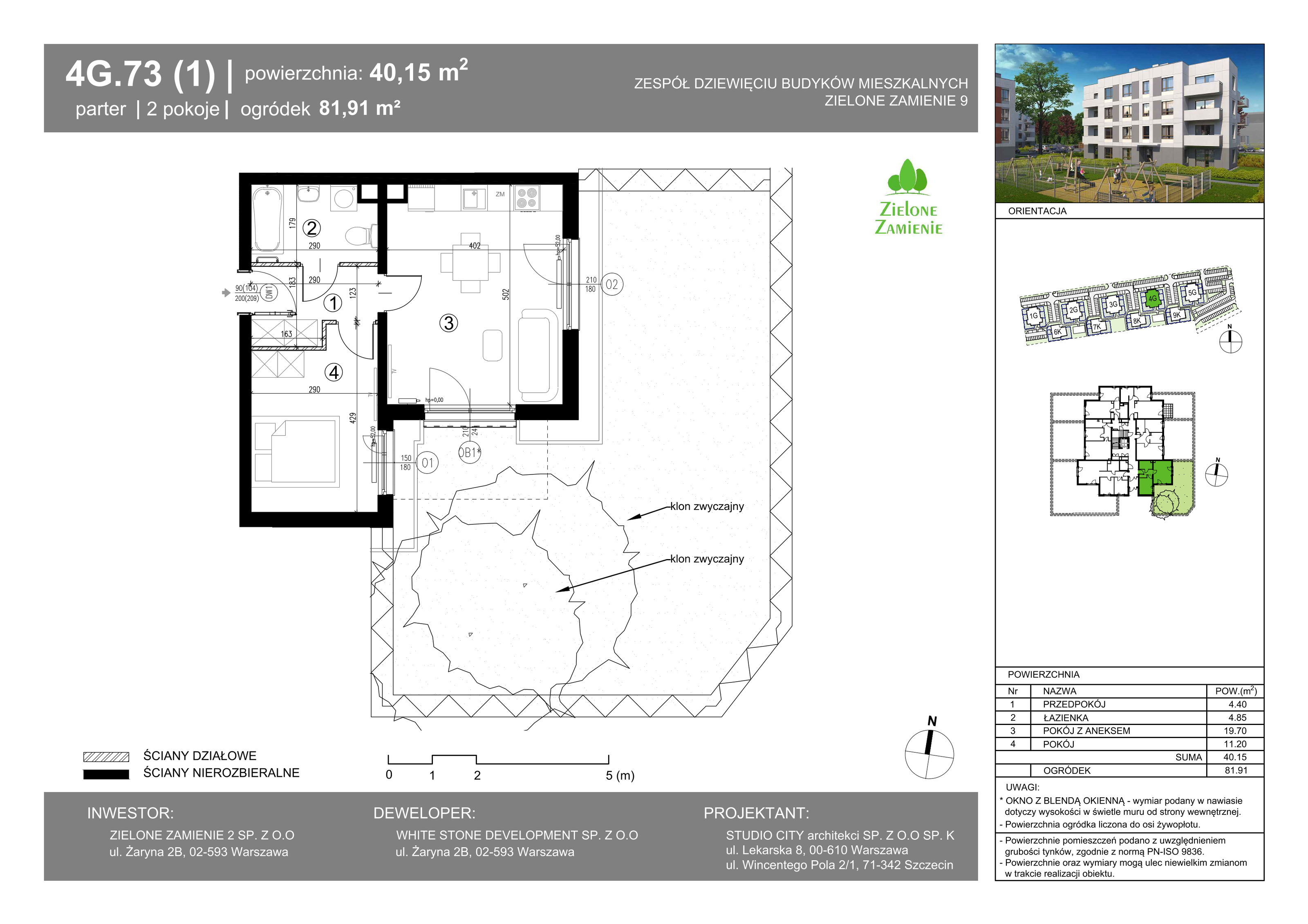 Mieszkanie 40,15 m², parter, oferta nr 73, Zielone Zamienie IX, Zamienie, ul. Czekoladowa-idx