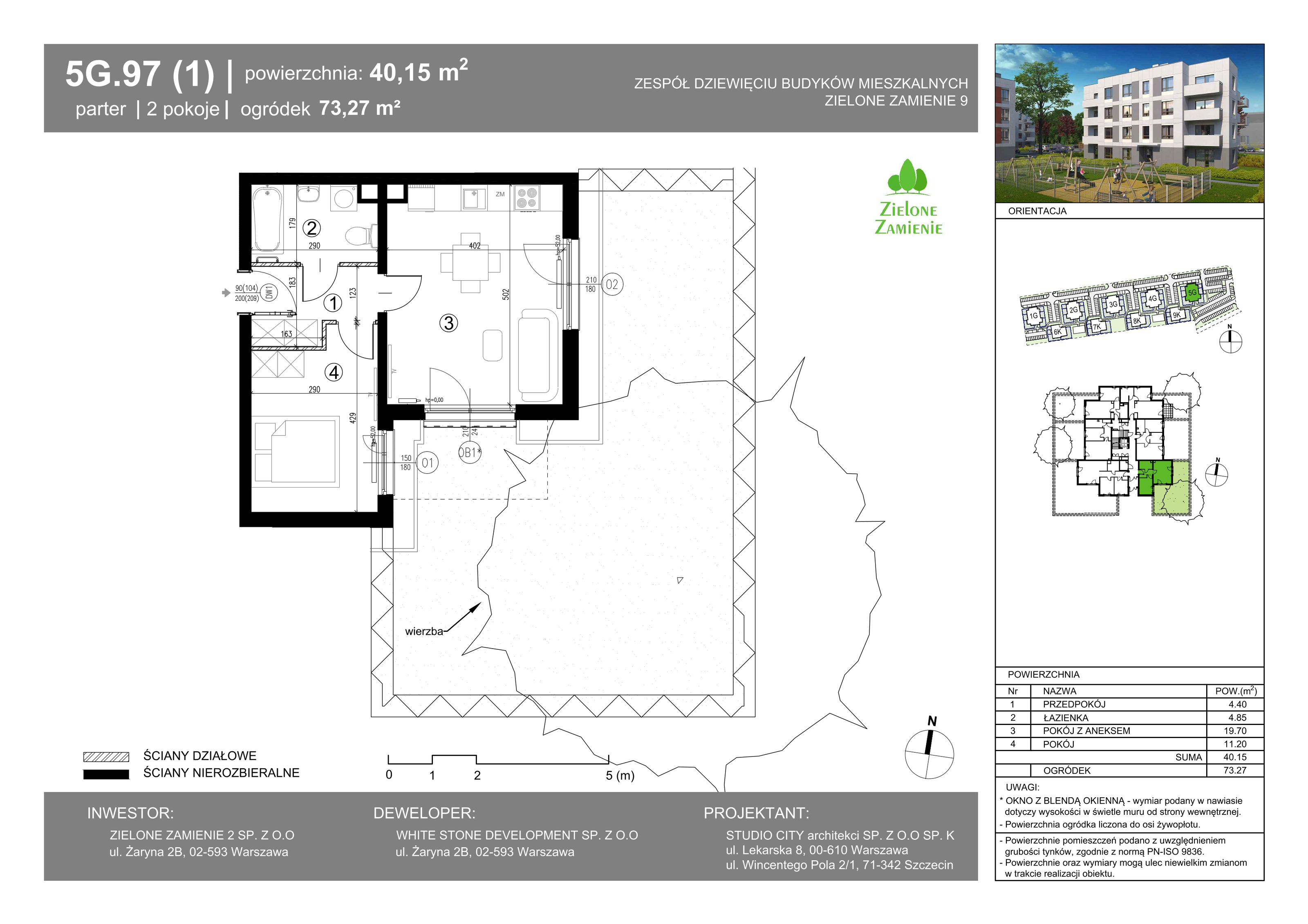 Mieszkanie 40,15 m², parter, oferta nr 97, Zielone Zamienie IX, Zamienie, ul. Czekoladowa-idx