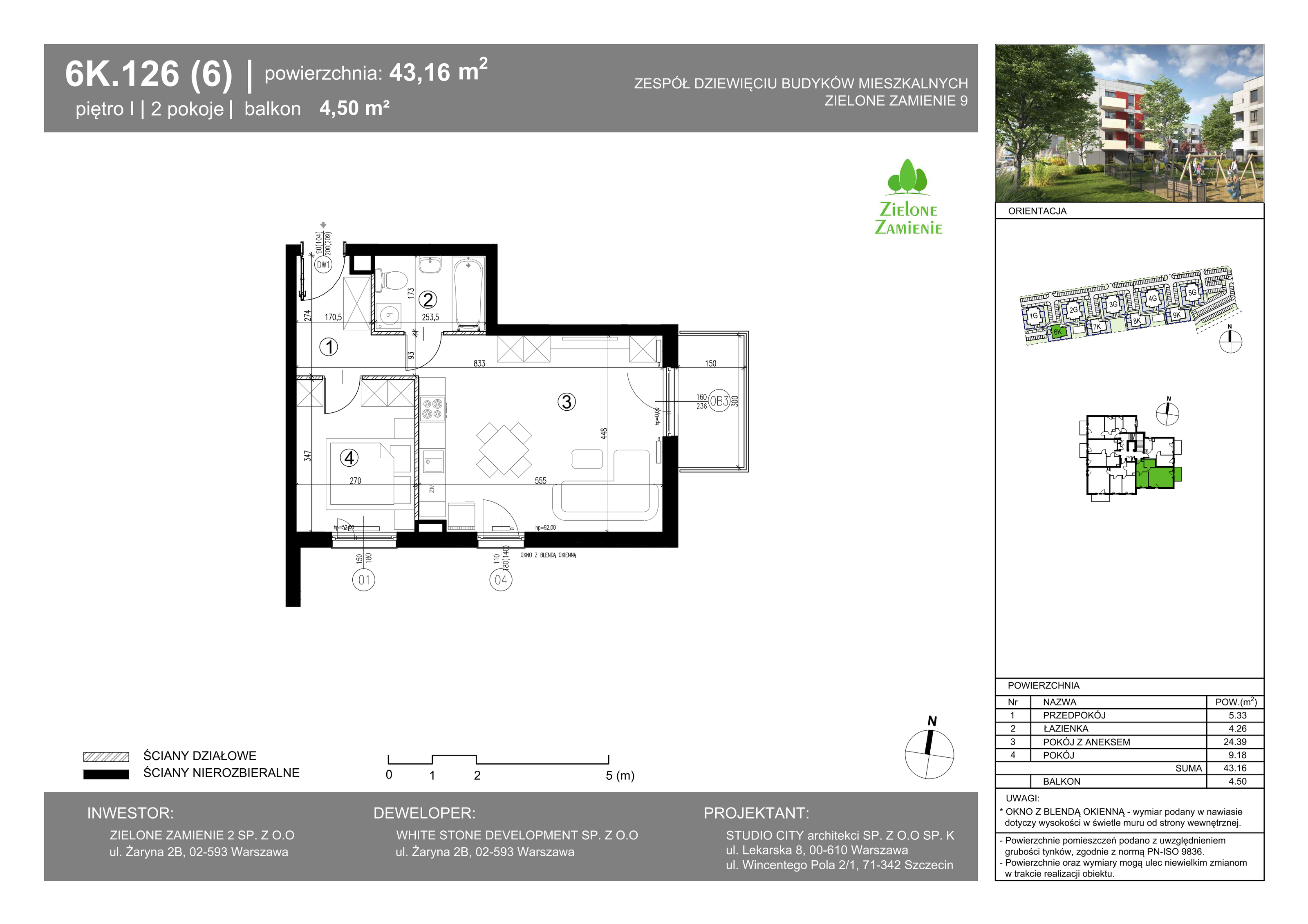 Mieszkanie 43,16 m², piętro 1, oferta nr 126, Zielone Zamienie IX, Zamienie, ul. Czekoladowa-idx