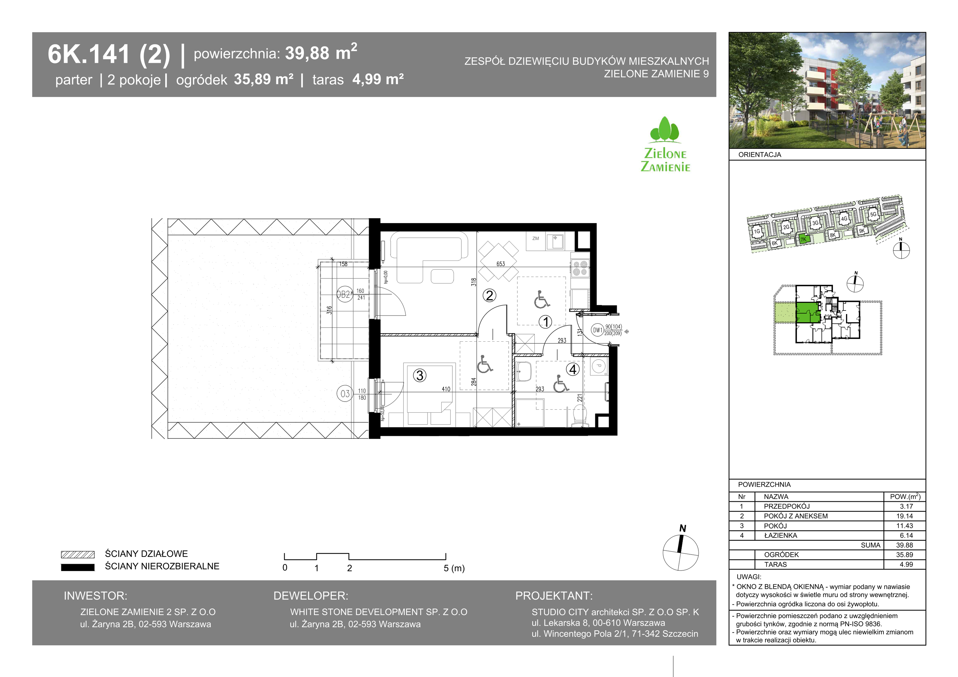 Mieszkanie 39,88 m², parter, oferta nr 141, Zielone Zamienie IX, Zamienie, ul. Czekoladowa-idx