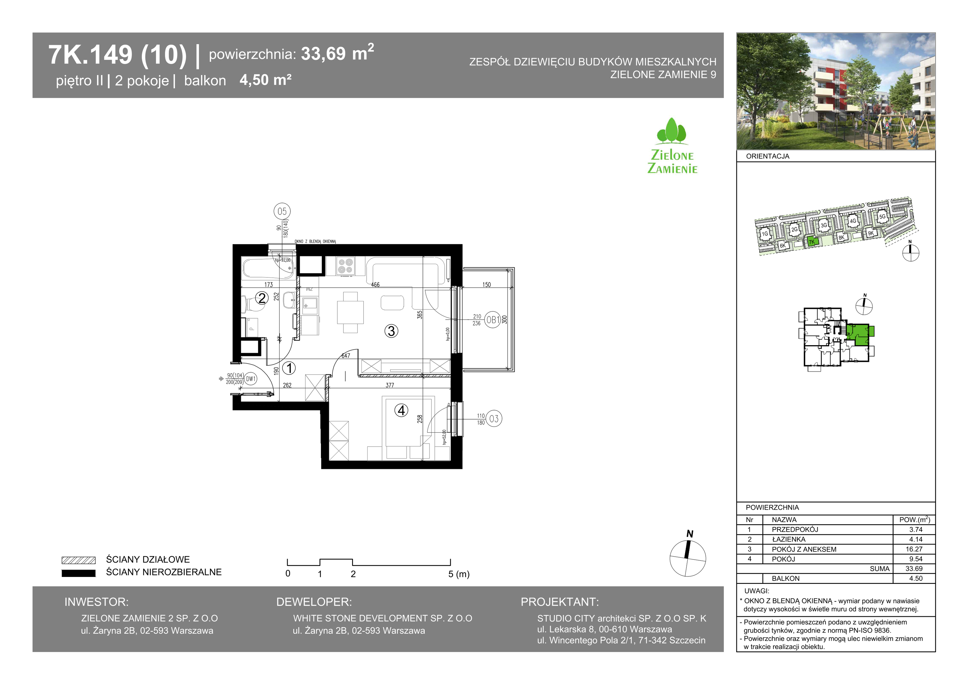 Mieszkanie 33,69 m², piętro 2, oferta nr 149, Zielone Zamienie IX, Zamienie, ul. Czekoladowa-idx