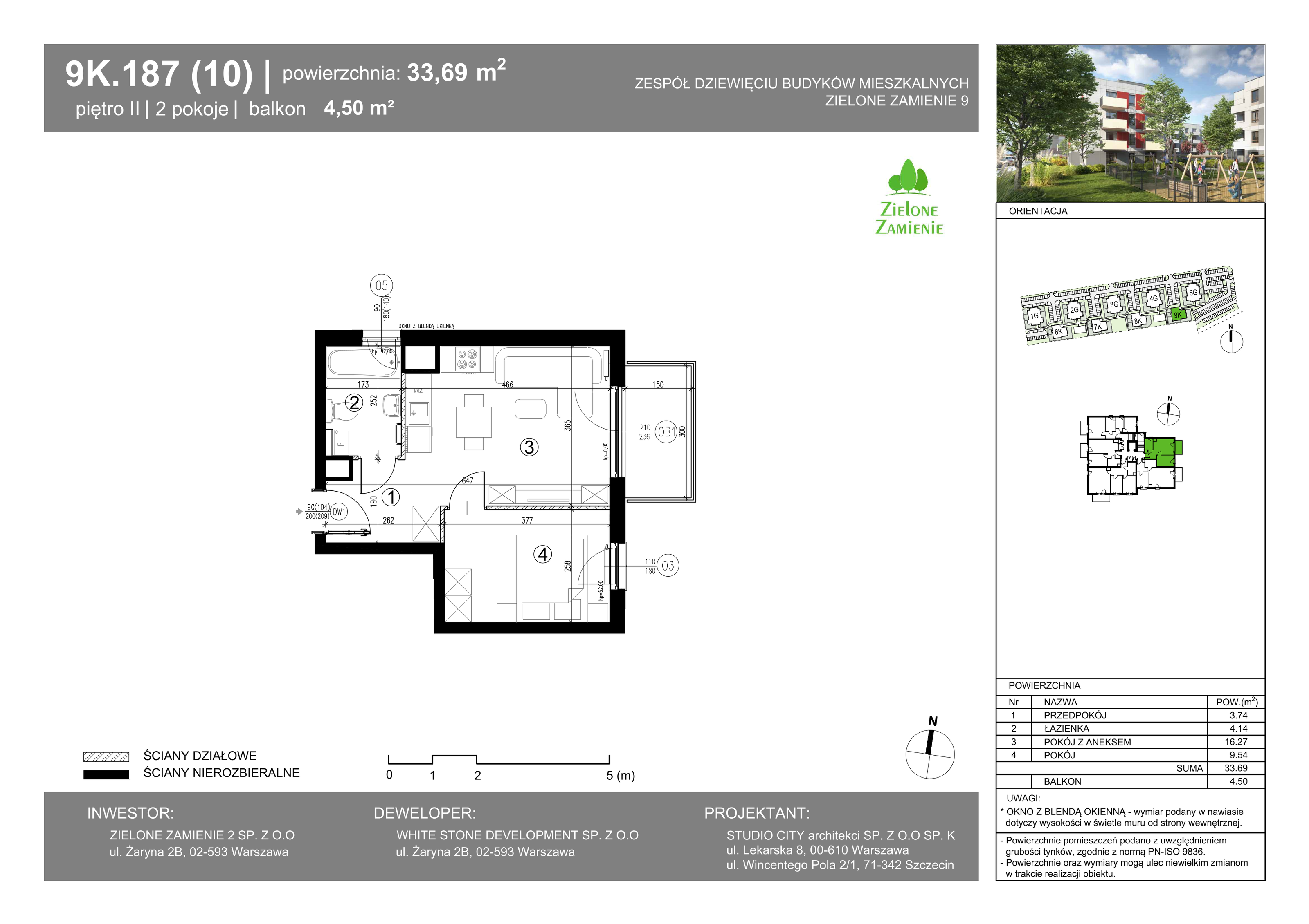 Mieszkanie 33,69 m², piętro 2, oferta nr 187, Zielone Zamienie IX, Zamienie, ul. Czekoladowa-idx