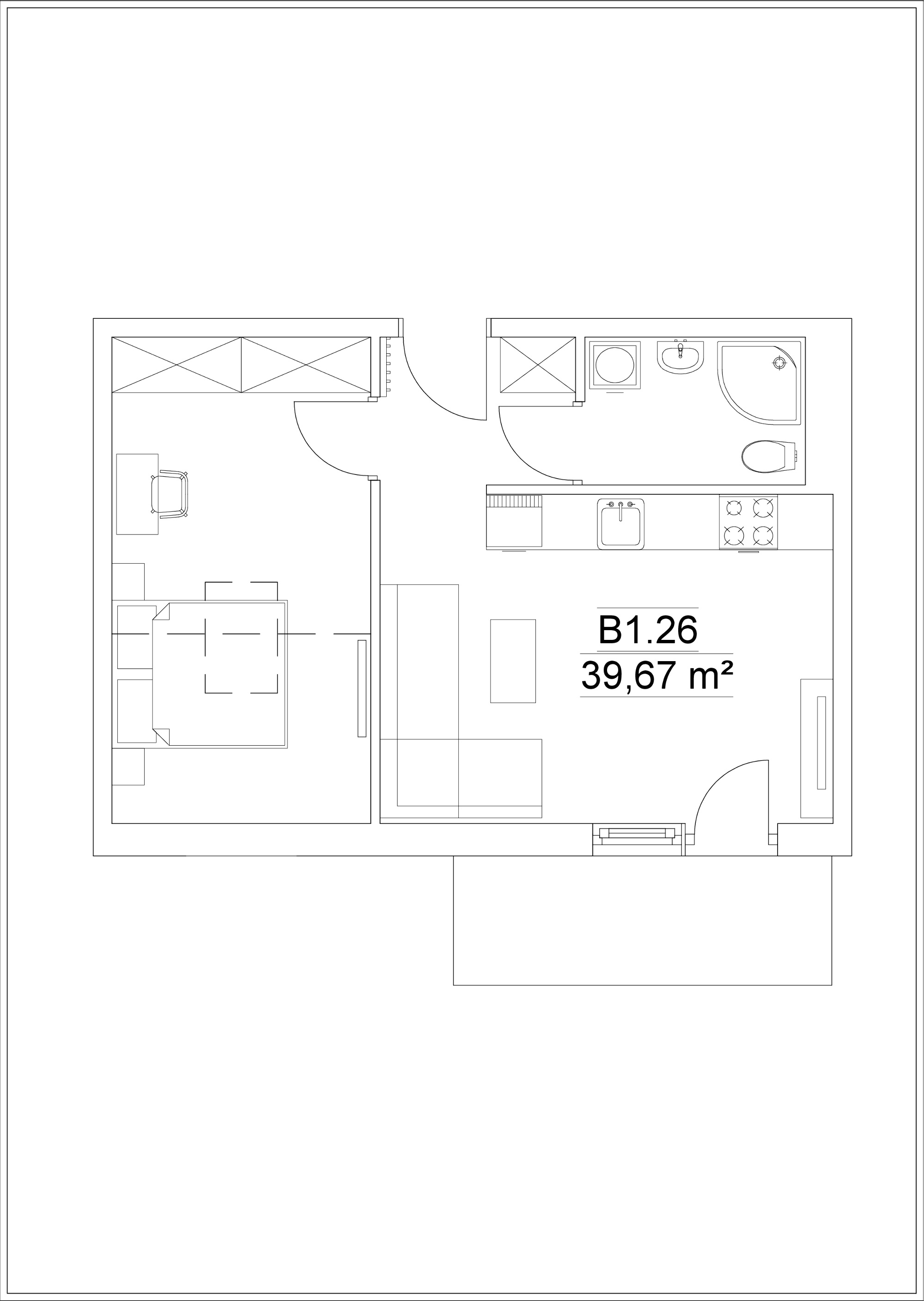 Mieszkanie 32,57 m², piętro 2, oferta nr B1/M.26, Osiedle Versus, Kraków, Dębniki, Skotniki, ul. Jana Kantego Federowicza-idx