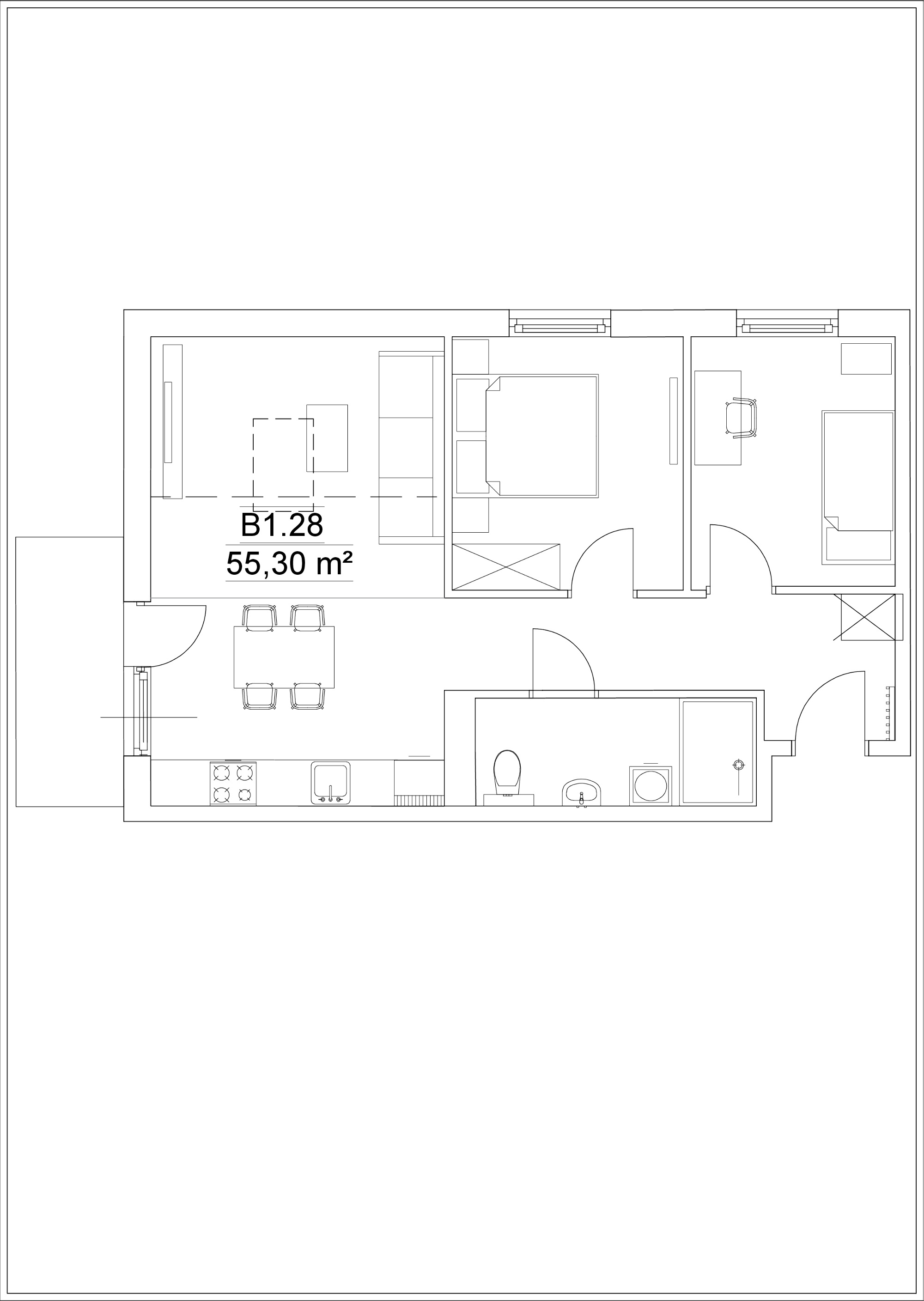 Mieszkanie 45,50 m², piętro 2, oferta nr B1/M.28, Osiedle Versus, Kraków, Dębniki, Skotniki, ul. Jana Kantego Federowicza-idx