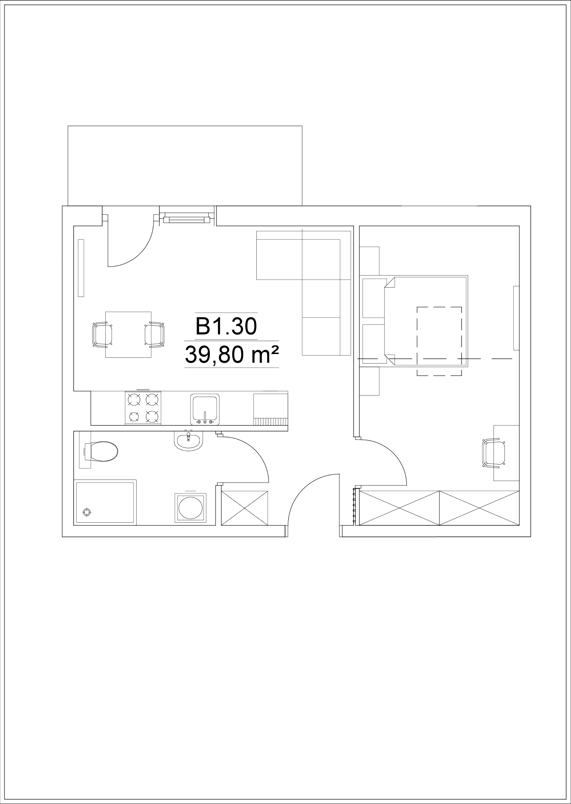 Mieszkanie 32,23 m², piętro 2, oferta nr B1/M.30, Osiedle Versus, Kraków, Dębniki, Skotniki, ul. Jana Kantego Federowicza-idx