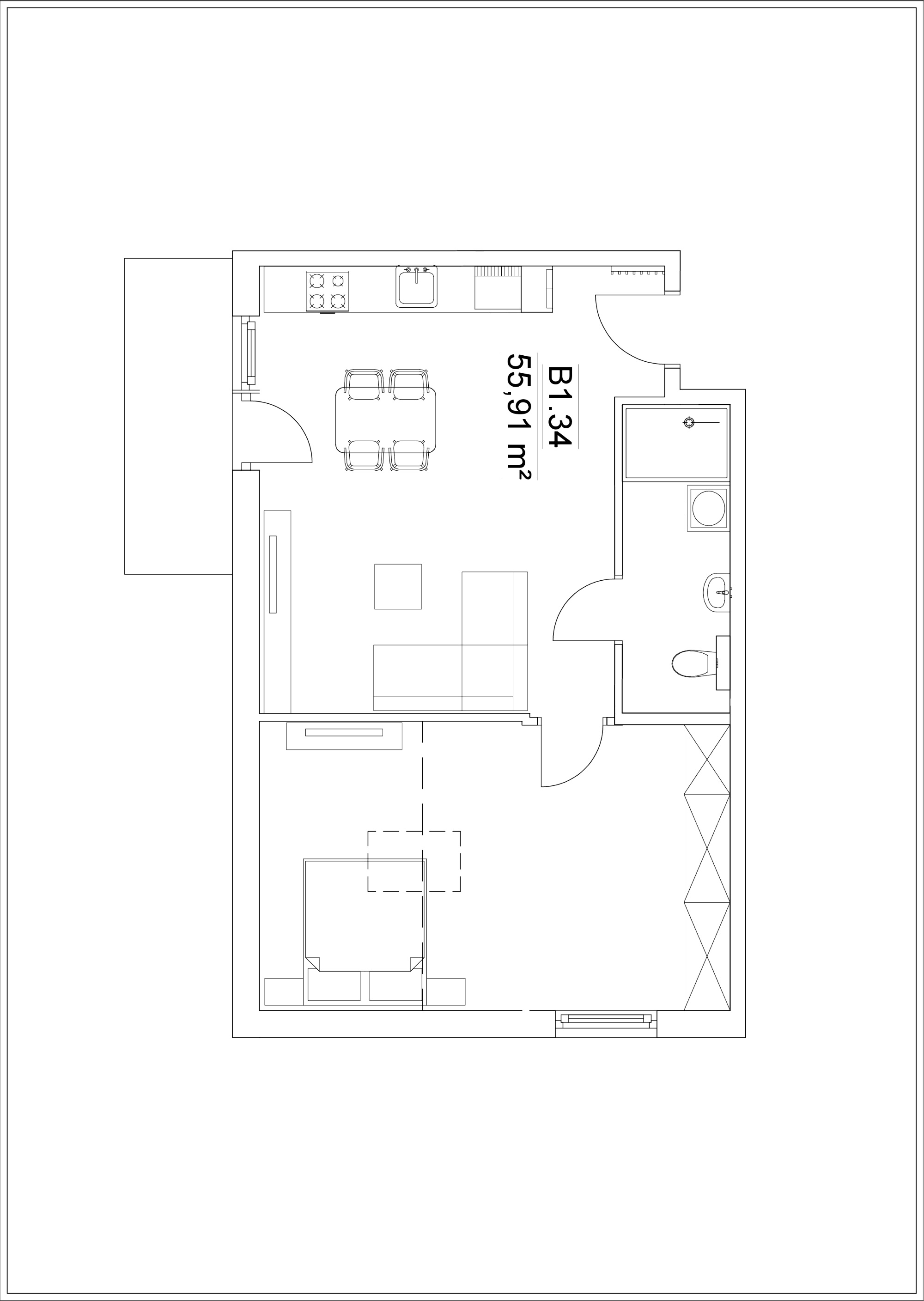 Mieszkanie 47,75 m², piętro 2, oferta nr B1/M.34, Osiedle Versus, Kraków, Dębniki, Skotniki, ul. Jana Kantego Federowicza-idx