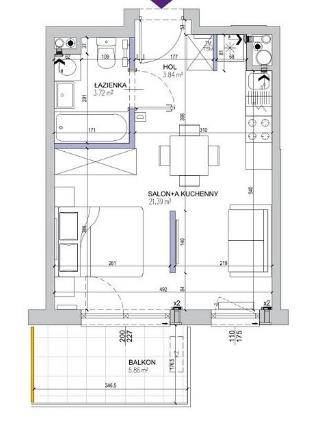 Mieszkanie 29,00 m², piętro 1, oferta nr , 100589, Warszawa, Mokotów, Mokotów, Bokserska-idx