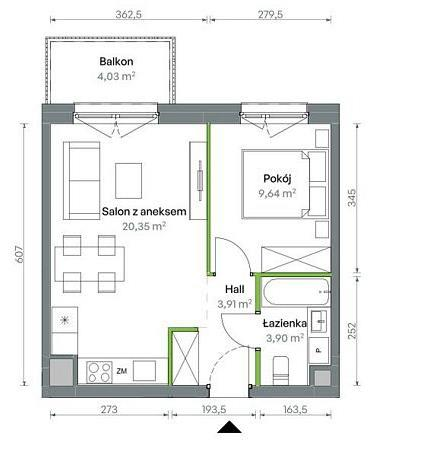 Mieszkanie 37,86 m², piętro 1, oferta nr , 100536, Warszawa, Targówek, Targówek, Budowlana-idx