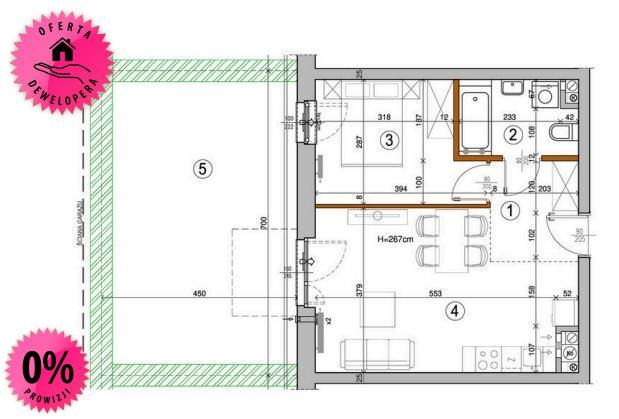 Mieszkanie 38,63 m², parter, oferta nr , 100917, Warszawa, Rembertów, Rembertów, Chełmżyńska-idx