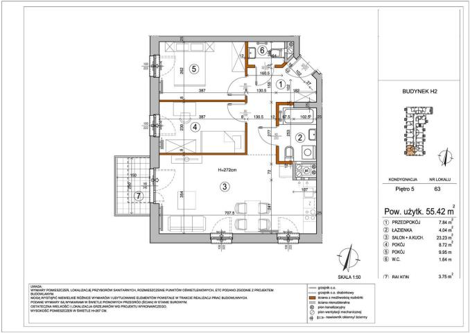 Mieszkanie 53,42 m², piętro 1, oferta nr , 101321, Warszawa, Rembertów, Rembertów, Chełmżyńska-idx