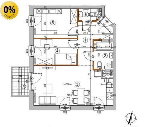 Mieszkanie 55,45 m², piętro 1, oferta nr , 101324, Warszawa, Rembertów, Rembertów, Chełmżyńska-idx