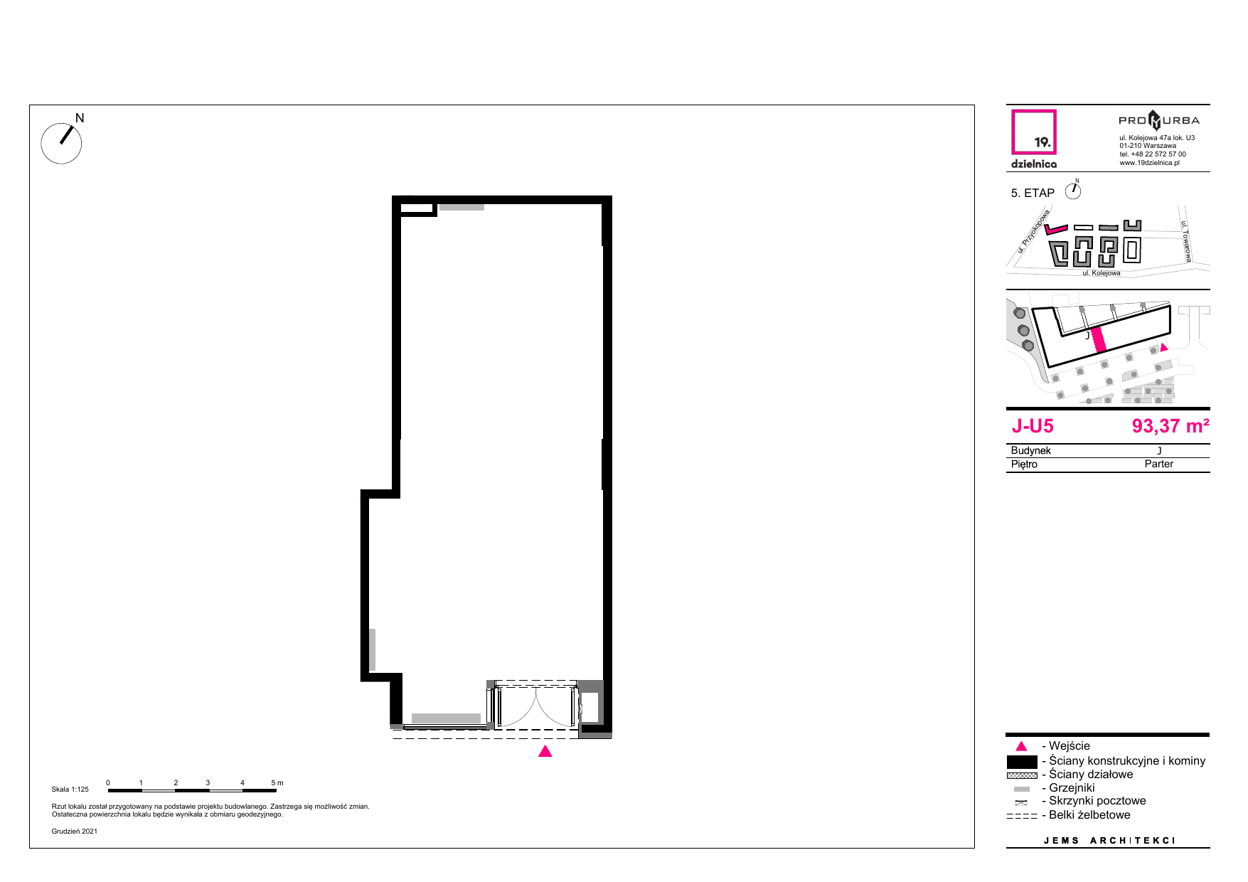 Lokal użytkowy 93,37 m², oferta nr J-U5, 19. Dzielnica - lokale użytkowe, Warszawa, Wola, Czyste, ul. Kolejowa 49-idx