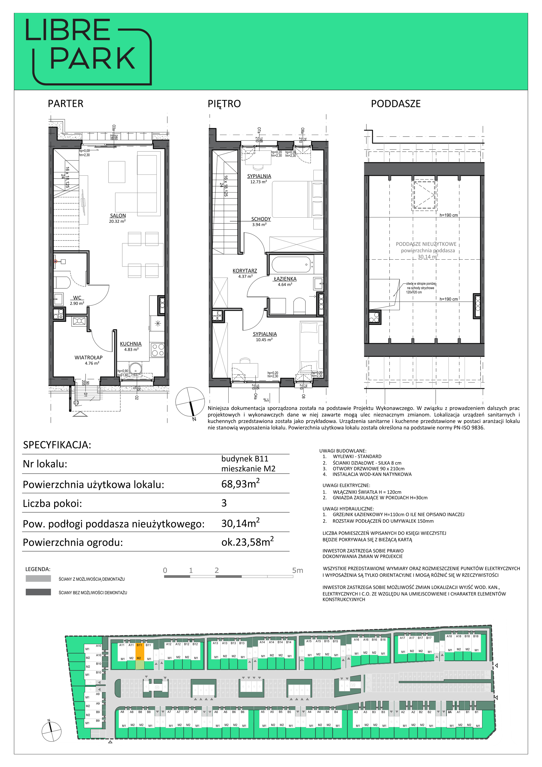 Mieszkanie 68,93 m², parter, oferta nr B11/2, Libre Park, Kosakowo, Dyniowa-idx