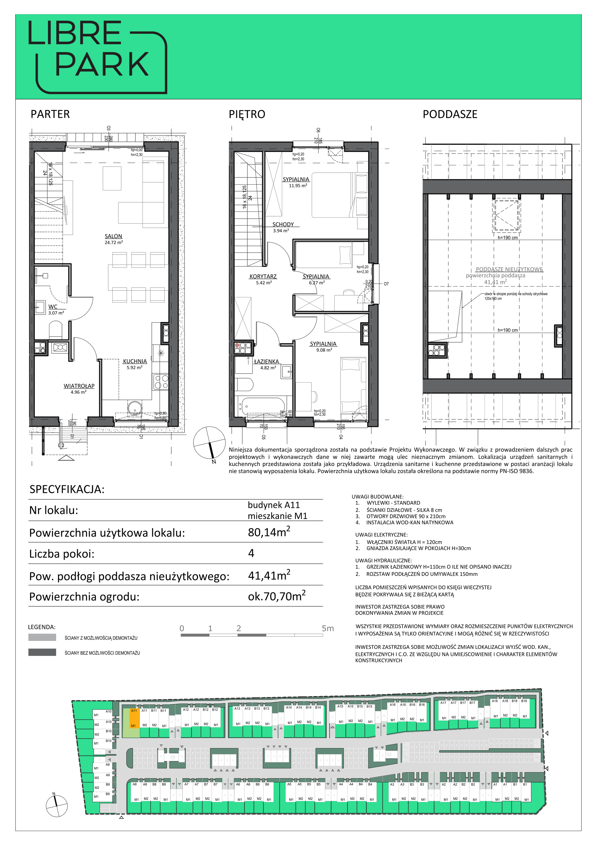 Mieszkanie 80,14 m², parter, oferta nr A11/1, Libre Park, Kosakowo, Dyniowa-idx