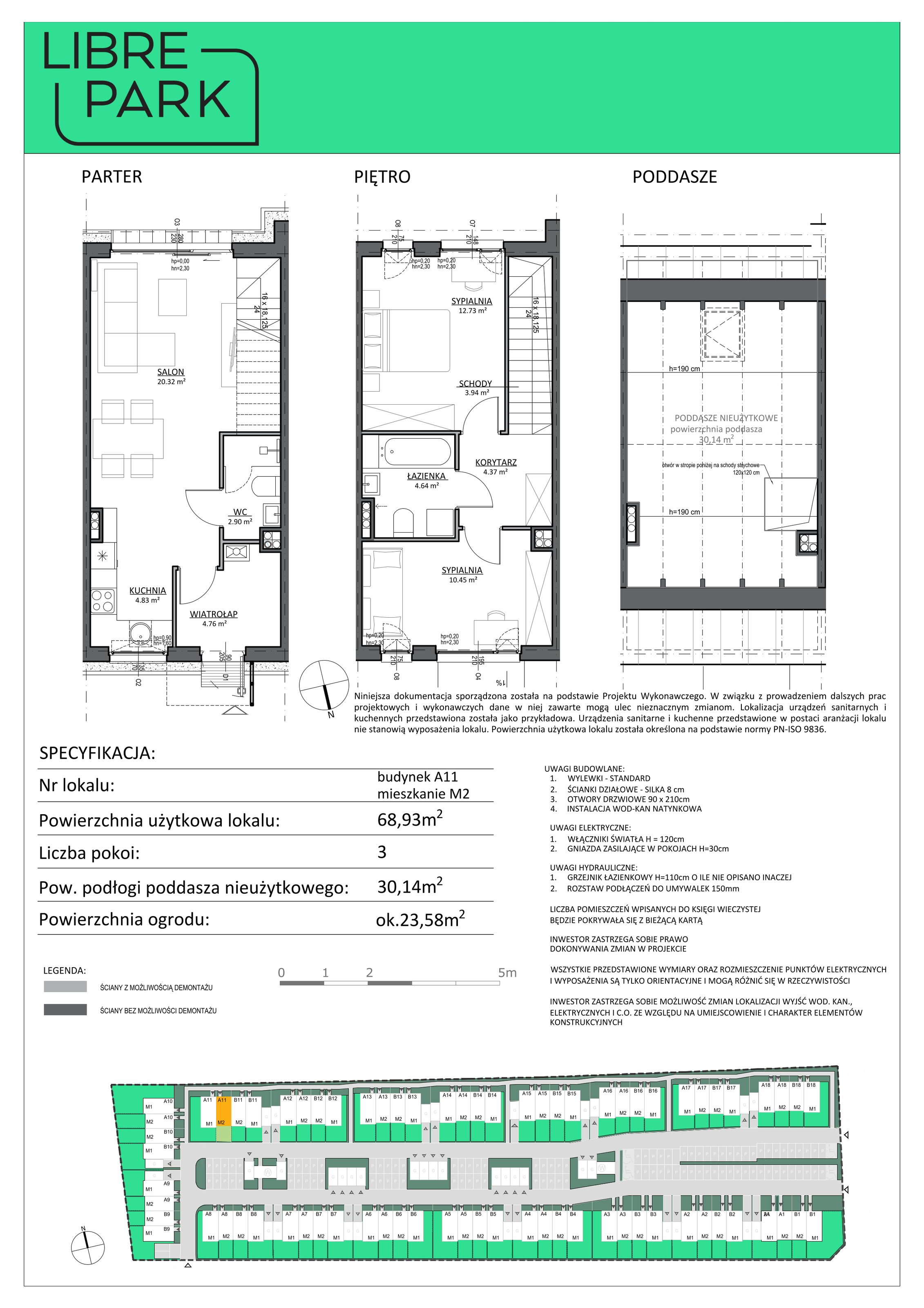 Mieszkanie 68,93 m², parter, oferta nr A11/2, Libre Park, Kosakowo, Dyniowa-idx