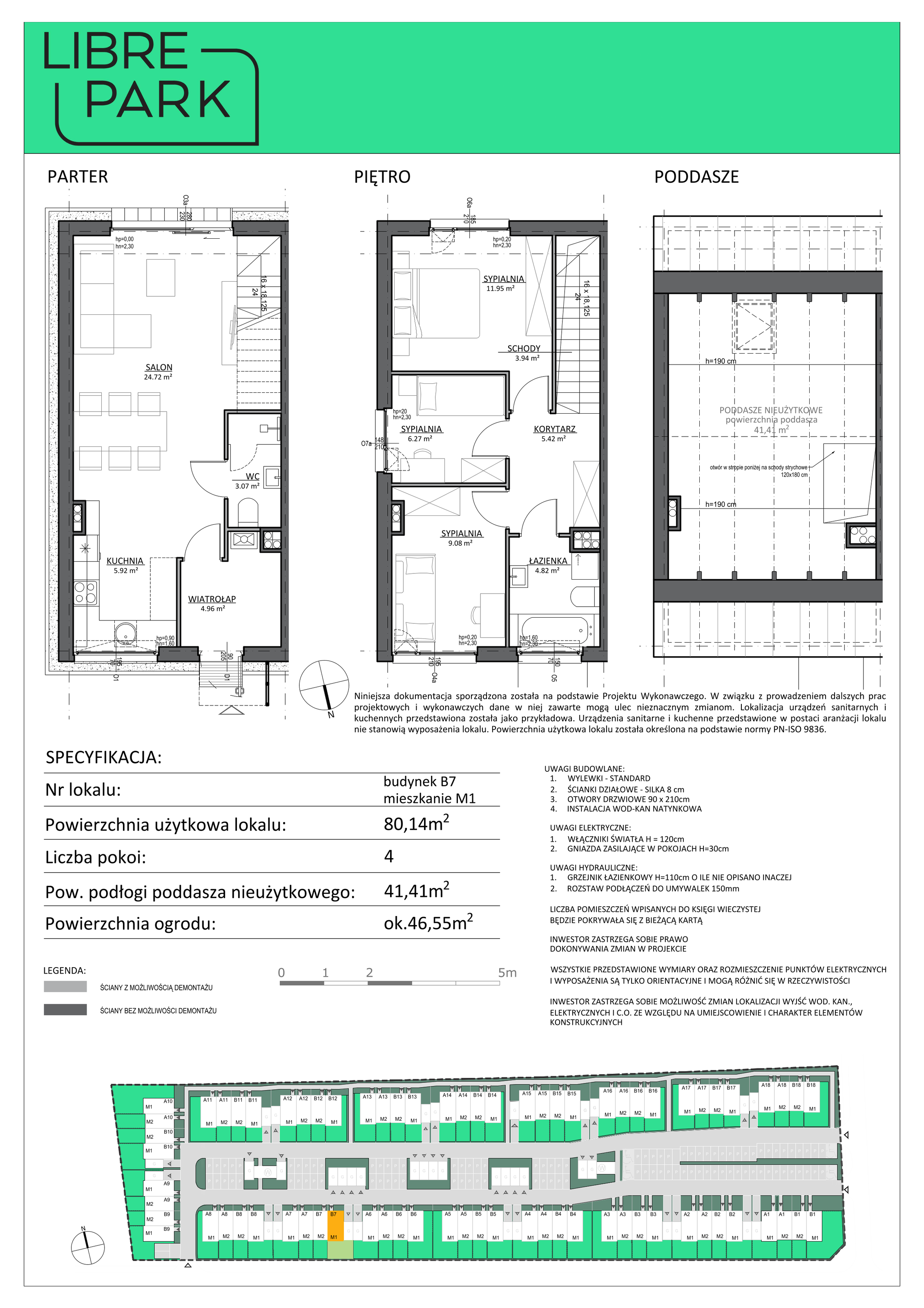 Mieszkanie 80,14 m², parter, oferta nr B7/1, Libre Park, Kosakowo, Dyniowa-idx