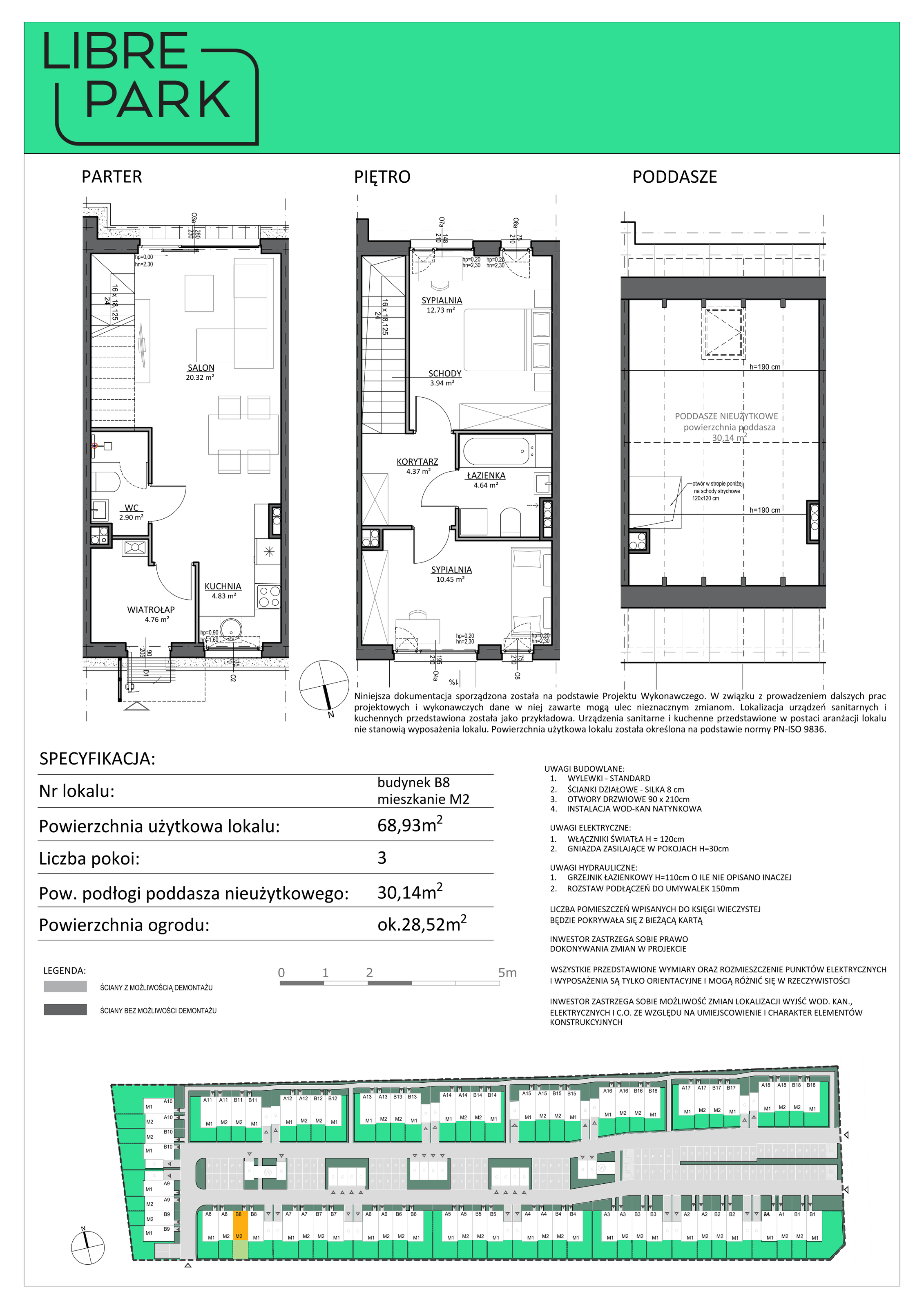 Mieszkanie 68,93 m², parter, oferta nr B8/2, Libre Park, Kosakowo, Dyniowa-idx