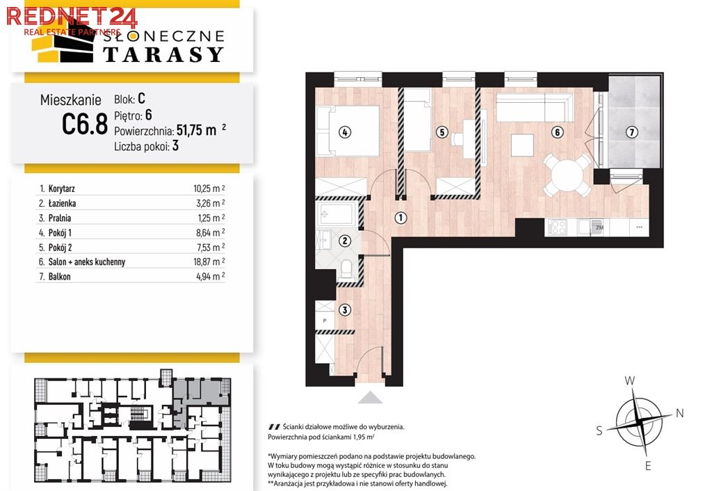 Mieszkanie 51,77 m², piętro 6, oferta nr , MS-20157, Katowice, Koszutka, Koszutka, Słoneczna-idx