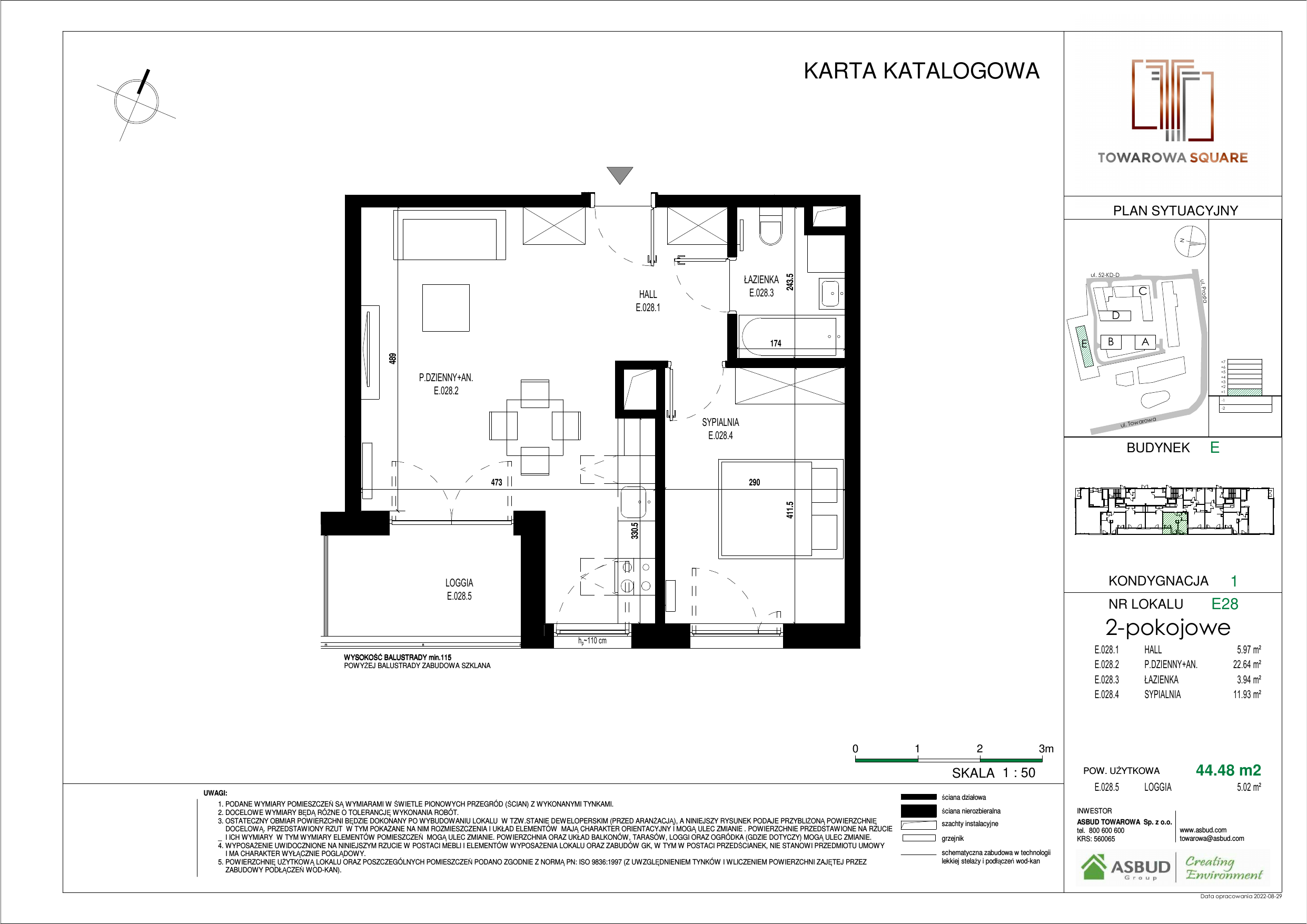 Apartament 44,48 m², parter, oferta nr E.028, Towarowa Square, Warszawa, Wola, Czyste, ul. Towarowa-idx