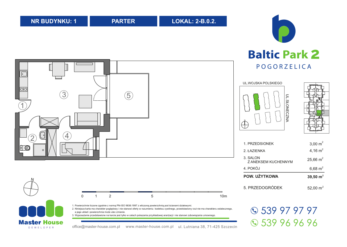 Apartament 39,50 m², parter, oferta nr 2-B.0.2, Baltic Park 2, Pogorzelica, ul. Wojska Polskiego-idx