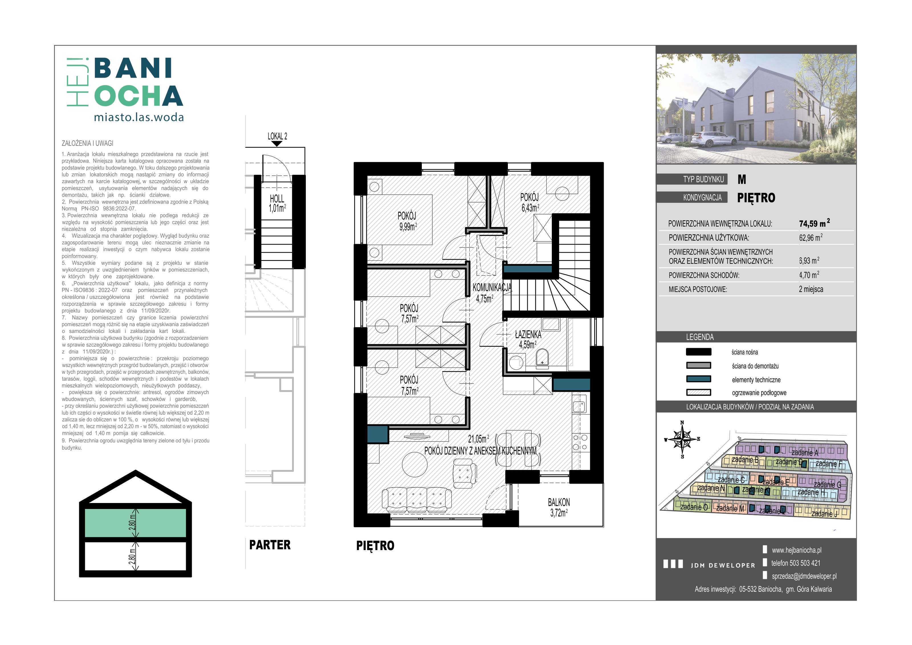 Mieszkanie 75,00 m², piętro 1, oferta nr A8.2, Hej! Baniocha, Baniocha, wjazd od ul. Spokojnej-idx