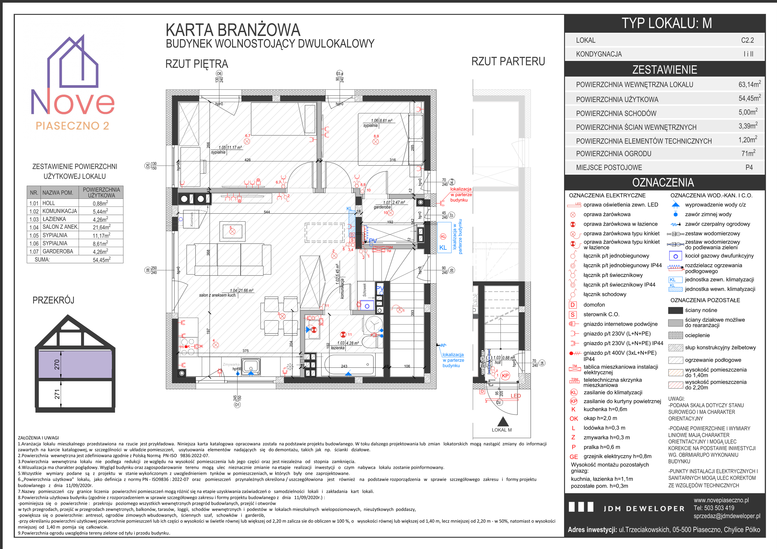 Mieszkanie 63,00 m², piętro 1, oferta nr C2.2, Nove Piaseczno 2, Chylice-Pólko, ul. Trzeciakowskich-idx