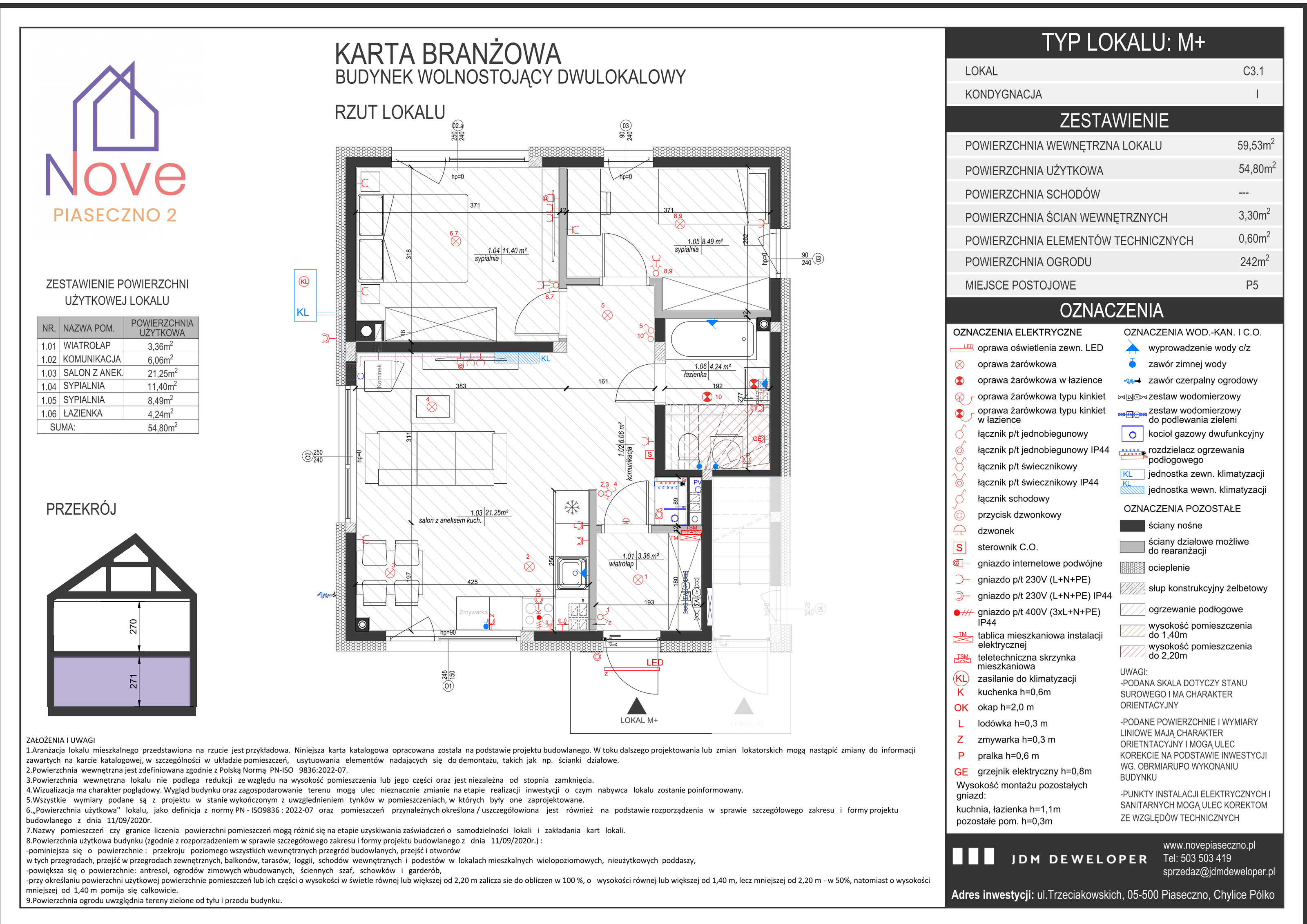 Mieszkanie 59,00 m², parter, oferta nr C3.1, Nove Piaseczno 2, Chylice-Pólko, ul. Trzeciakowskich-idx