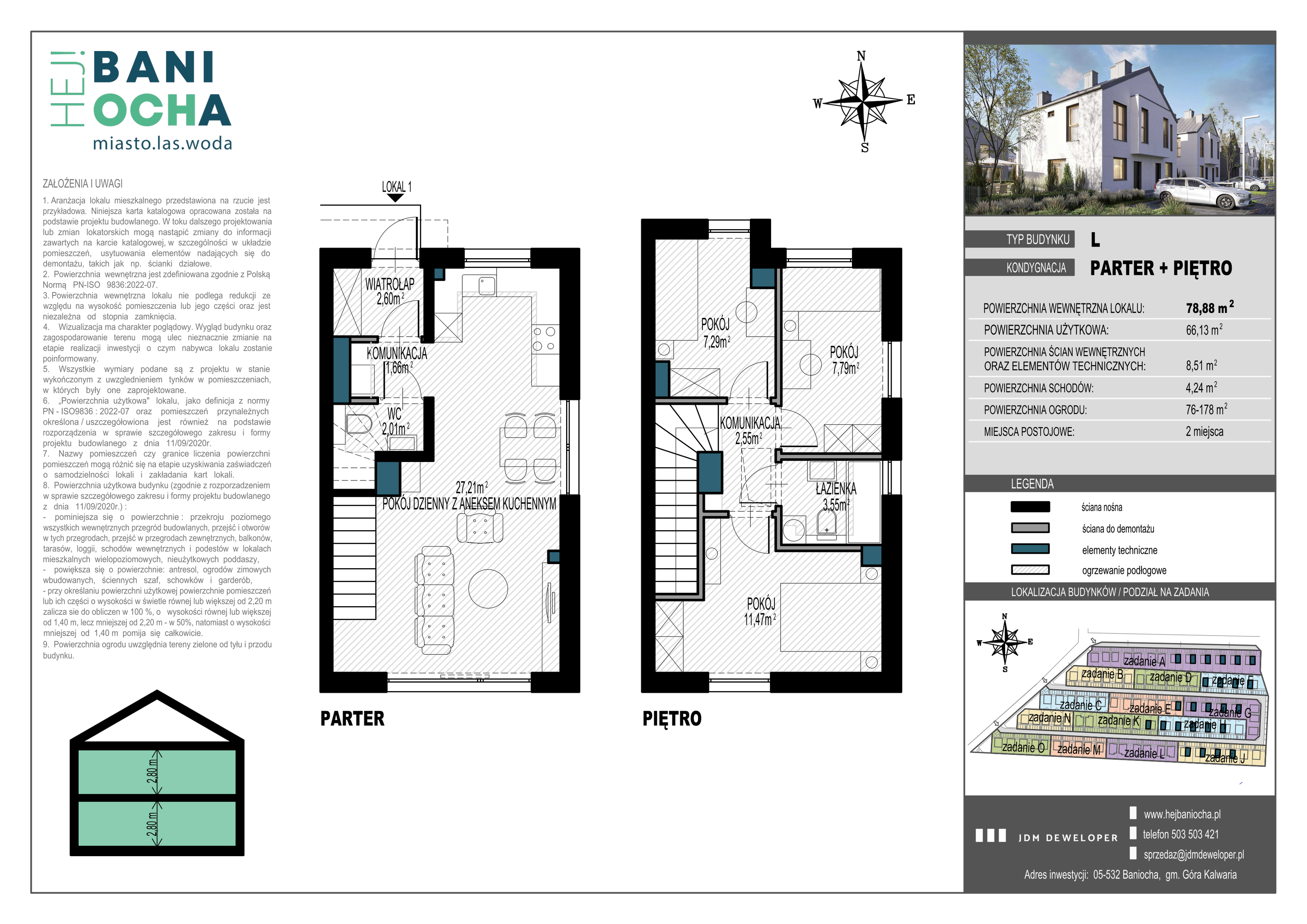 Dom 79,00 m², oferta nr A3.1, Hej! Baniocha Domy, Baniocha, wjazd od ul. Spokojnej-idx