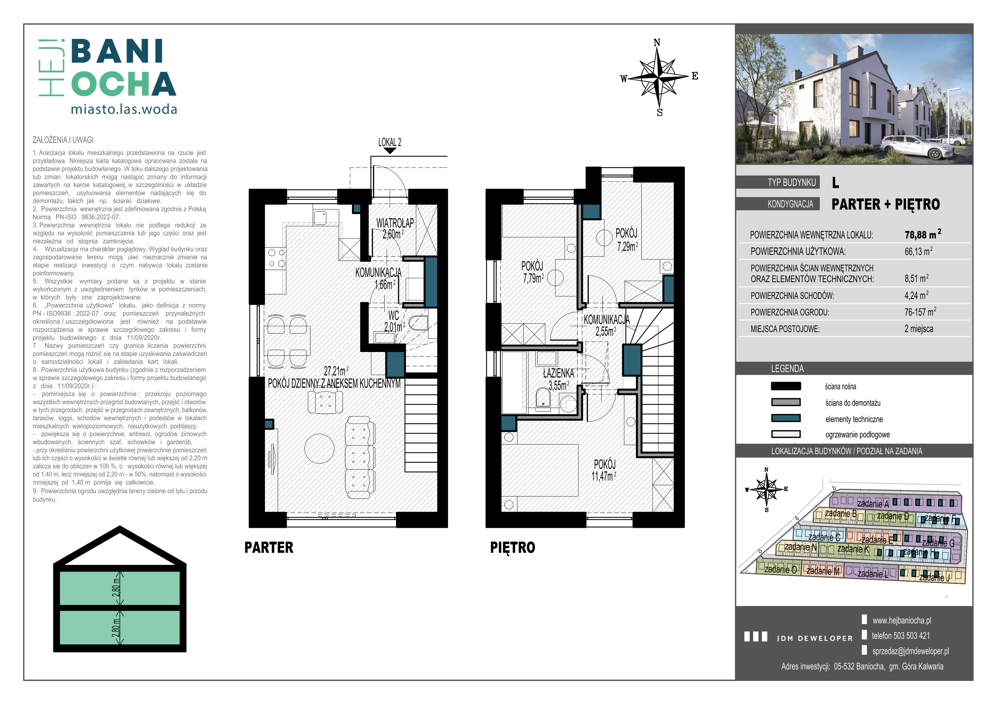 Dom 79,00 m², oferta nr A2.2, Hej! Baniocha Domy, Baniocha, wjazd od ul. Spokojnej-idx