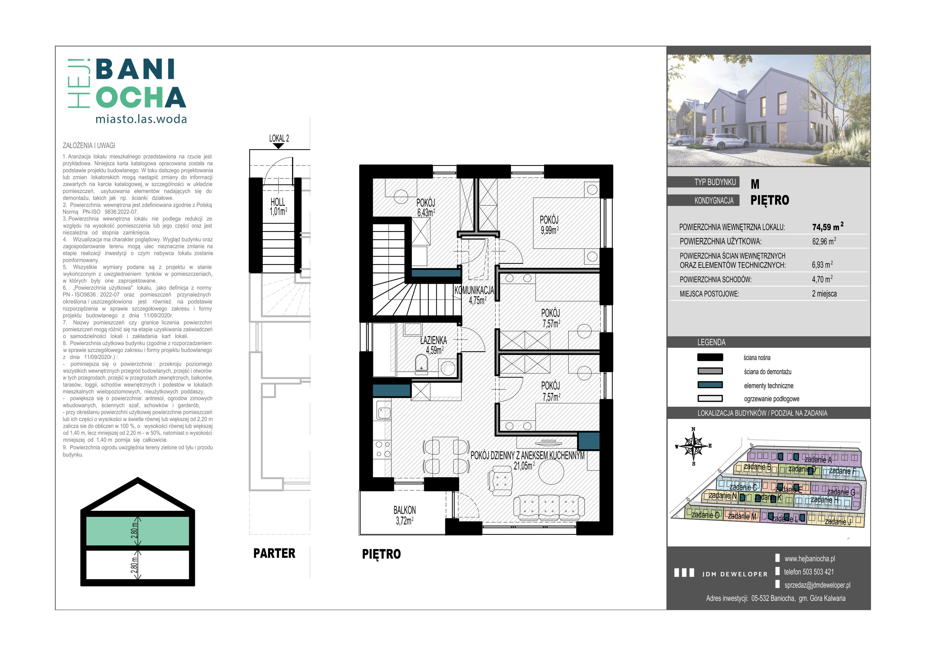 Mieszkanie 75,00 m², piętro 1, oferta nr A9.2, Hej! Baniocha, Baniocha, wjazd od ul. Spokojnej-idx