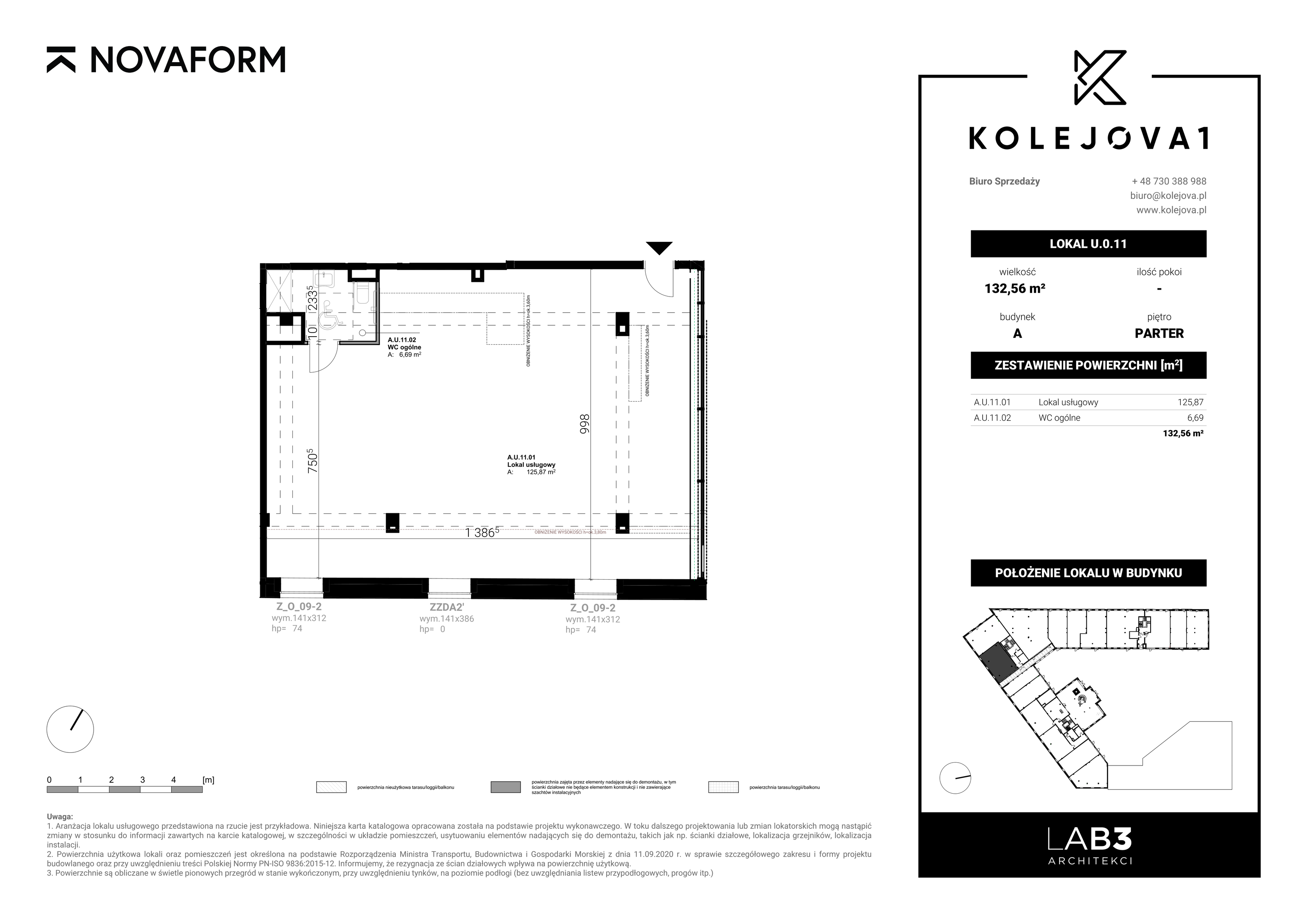 Lokal użytkowy 71,01 m², oferta nr U-0-12, Kolejova 1 - lokale usługowe, Poznań, Grunwald, Łazarz, ul. Kolejowa 1/3-idx