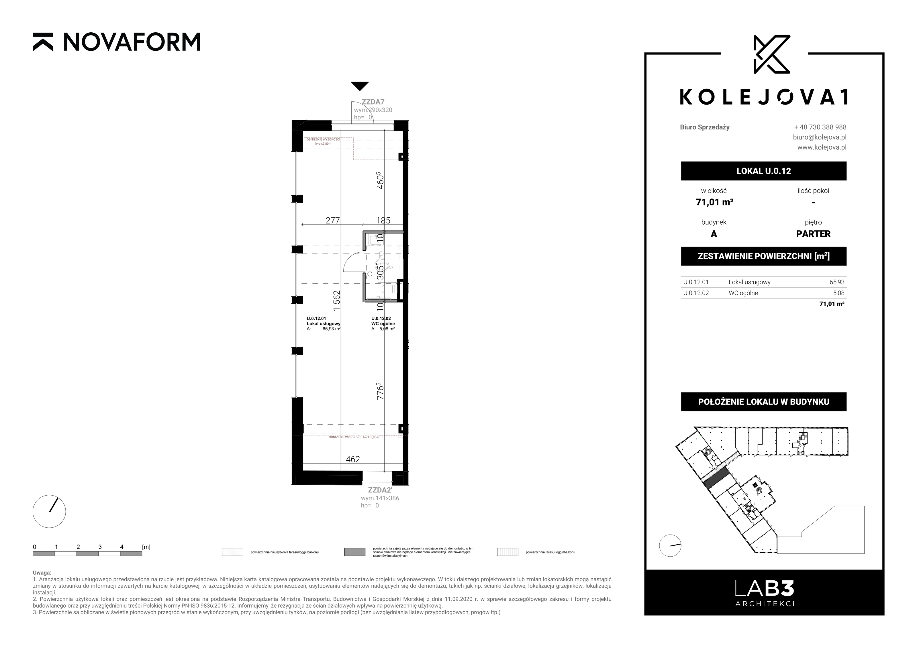 Lokal użytkowy 105,50 m², oferta nr U-0-13, Kolejova 1 - lokale usługowe, Poznań, Grunwald, Łazarz, ul. Kolejowa 1/3-idx