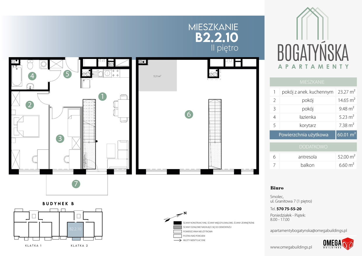 Mieszkanie 117,22 m², piętro 2, oferta nr B2.2.10, Bogatyńska Apartamenty, Wrocław, Maślice, Fabryczna, ul. Bogatyńska-idx