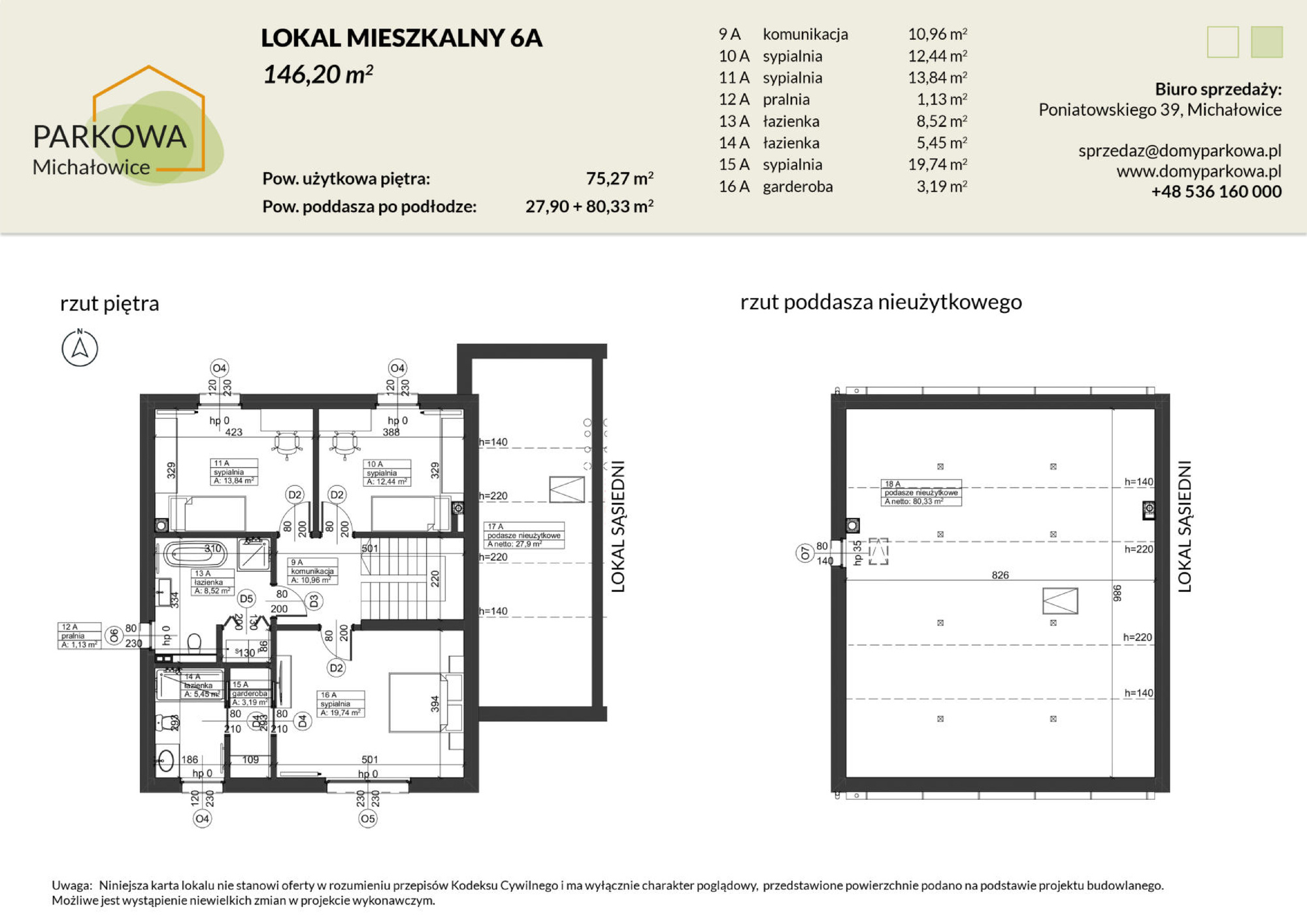 Dom 146,20 m², oferta nr 6A, Michałowice Parkowa, Michałowice-Wieś, ul. Poniatowskiego 39-idx