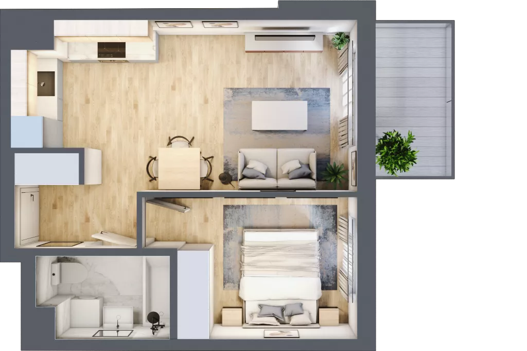 2 pokoje, mieszkanie 36,93 m², piętro 4, oferta nr B.82, Hi Mokotów, Warszawa, Ursynów, Wyczółki, ul. Bokserska 63
