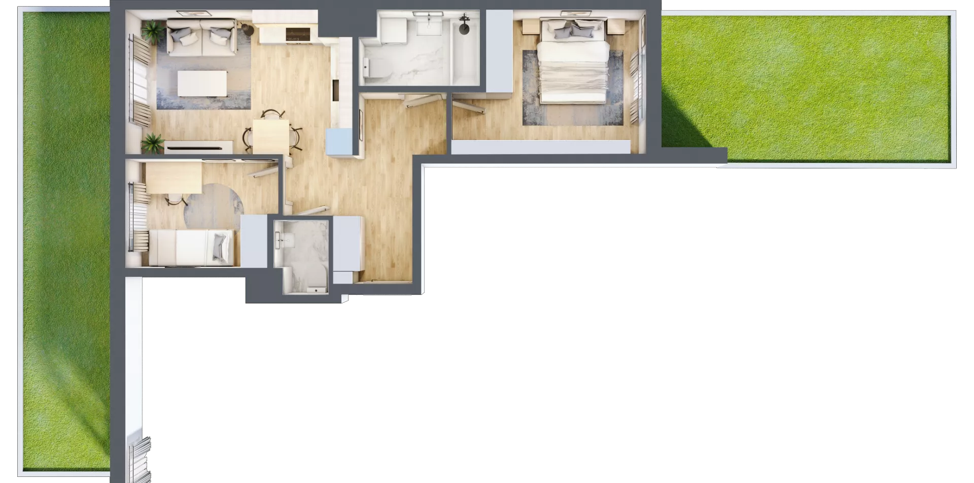 3 pokoje, mieszkanie 53,70 m², parter, oferta nr B.97, Hi Mokotów, Warszawa, Ursynów, Wyczółki, ul. Bokserska 63