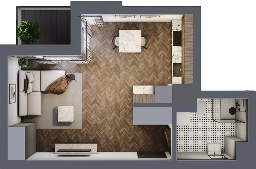 1 pokój, mieszkanie 32,00 m², piętro 3, oferta nr A.101, Modena II, Poznań, Jeżyce, ul. Jackowskiego/Kraszewskiego