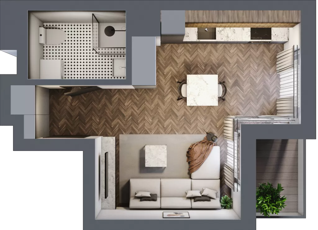 1 pokój, mieszkanie 28,00 m², piętro 4, oferta nr A.115, Modena II, Poznań, Jeżyce, ul. Jackowskiego/Kraszewskiego
