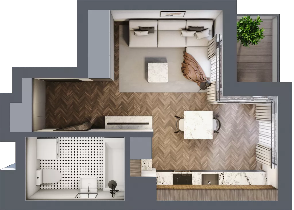1 pokój, mieszkanie 27,94 m², piętro 4, oferta nr A.109, Modena II, Poznań, Jeżyce, ul. Jackowskiego/Kraszewskiego