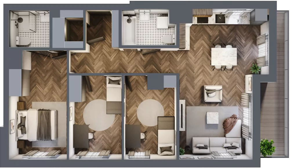 4 pokoje, mieszkanie 83,76 m², piętro 5, oferta nr A.189, Modena II, Poznań, Jeżyce, ul. Jackowskiego/Kraszewskiego