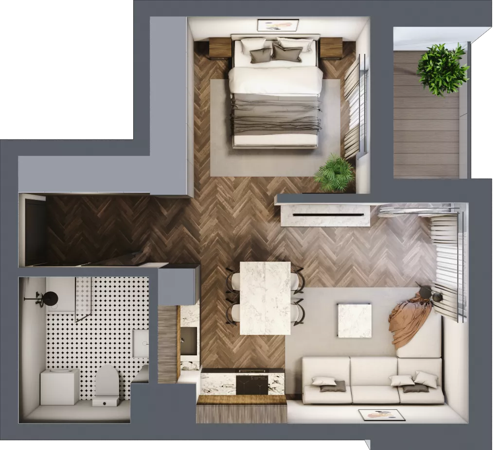 1 pokój, mieszkanie 37,29 m², piętro 4, oferta nr A.181, Modena II, Poznań, Jeżyce, ul. Jackowskiego/Kraszewskiego